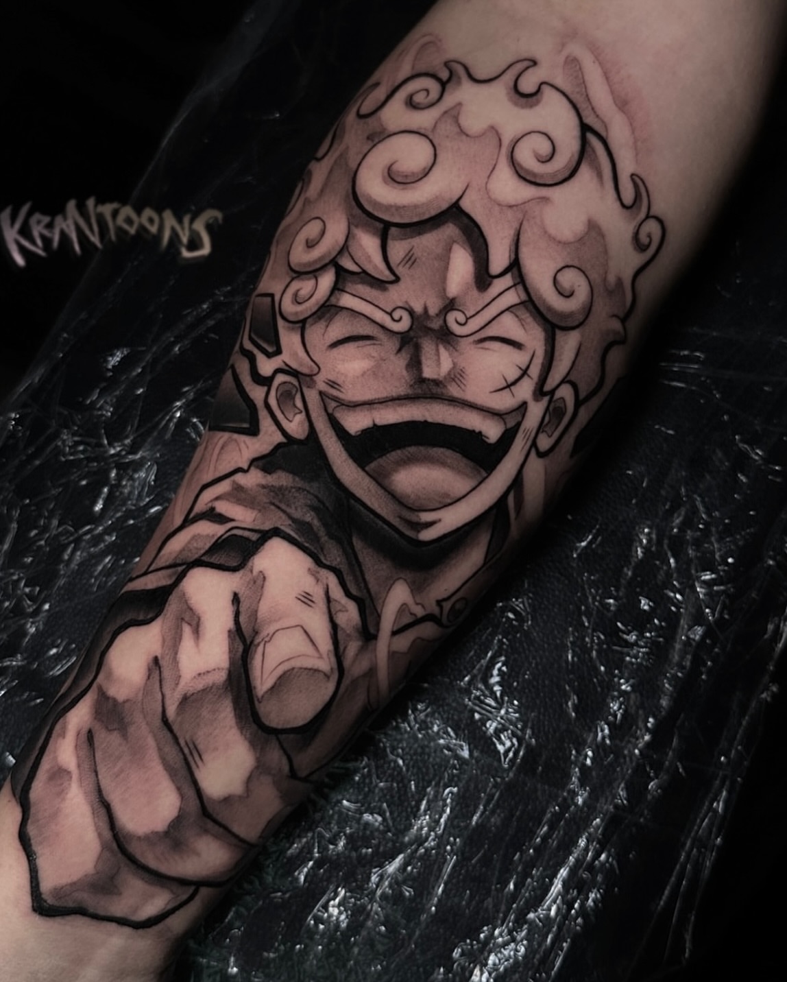 Tattoo by @krantoons — black_and_grey