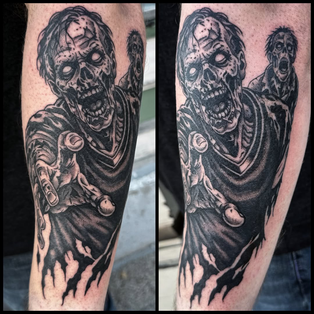 Tattoo by @dominiquedarko — black_and_grey, realism