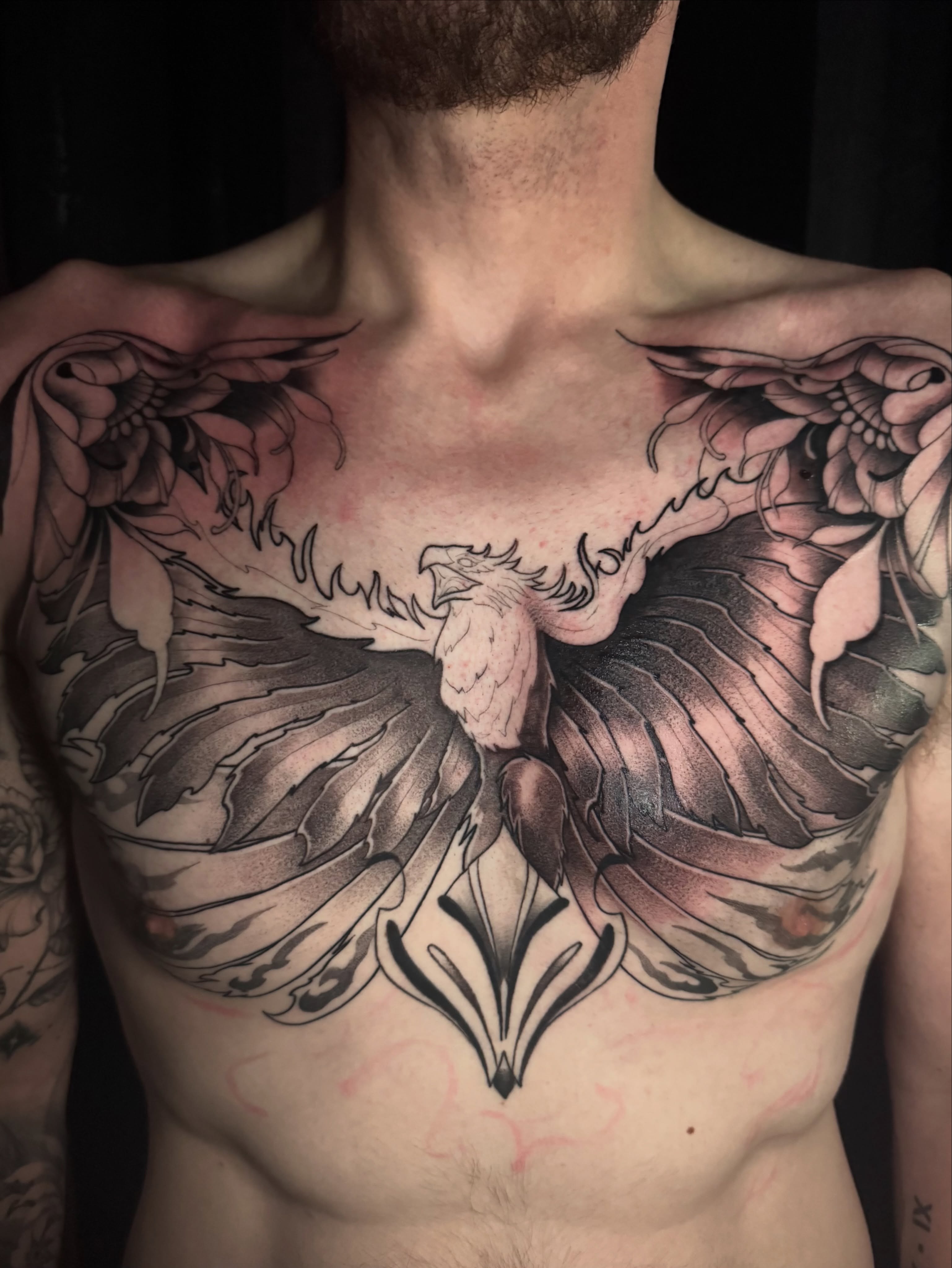 Tattoo by @dante_srs — japanese_irezumi, black_and_grey
