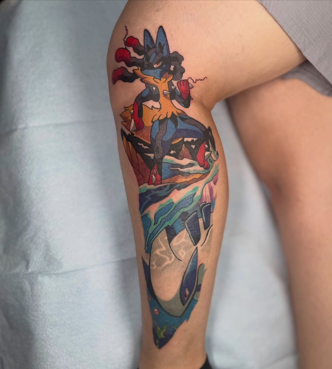 Tattoo by @manaxmike — geometric, illustrative