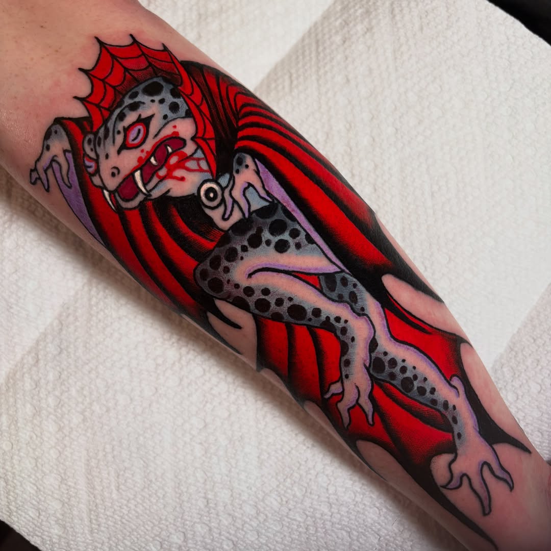 Tattoo by @saralewistattoo — dotwork, dark_realism