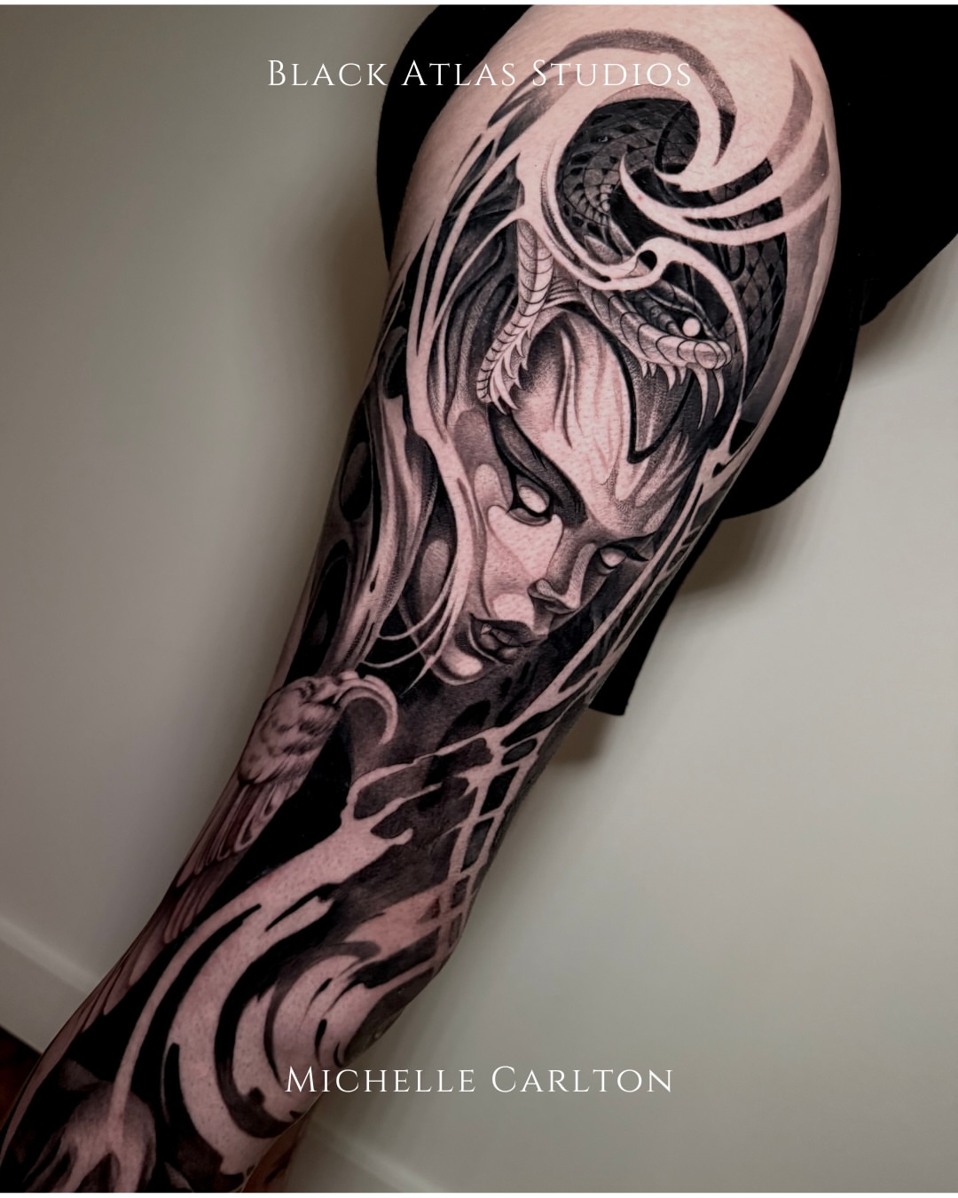 Tattoo by @ladysky_tattoo — black_and_grey, realism