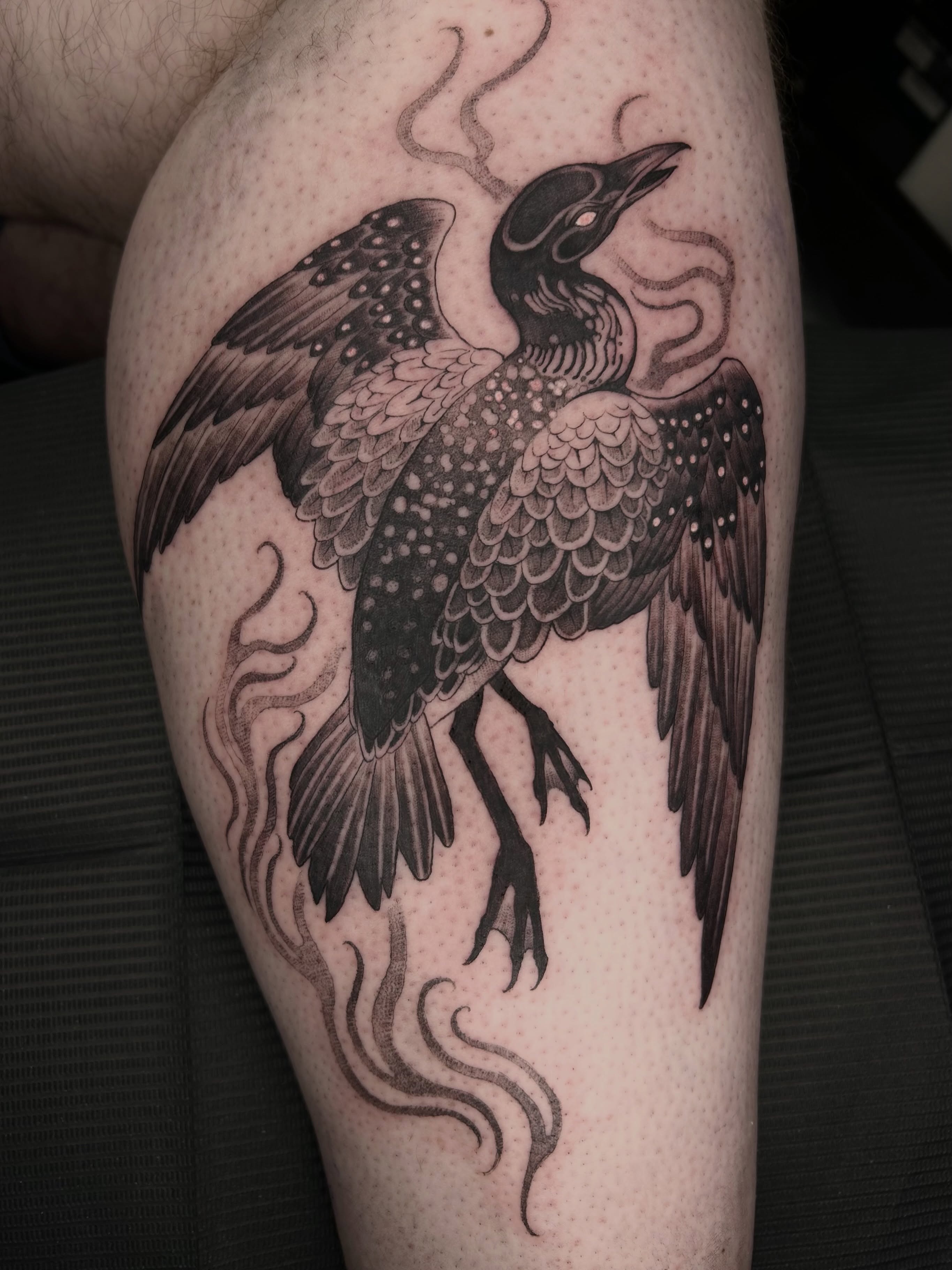 Tattoo by @thecursedmagus — dotwork