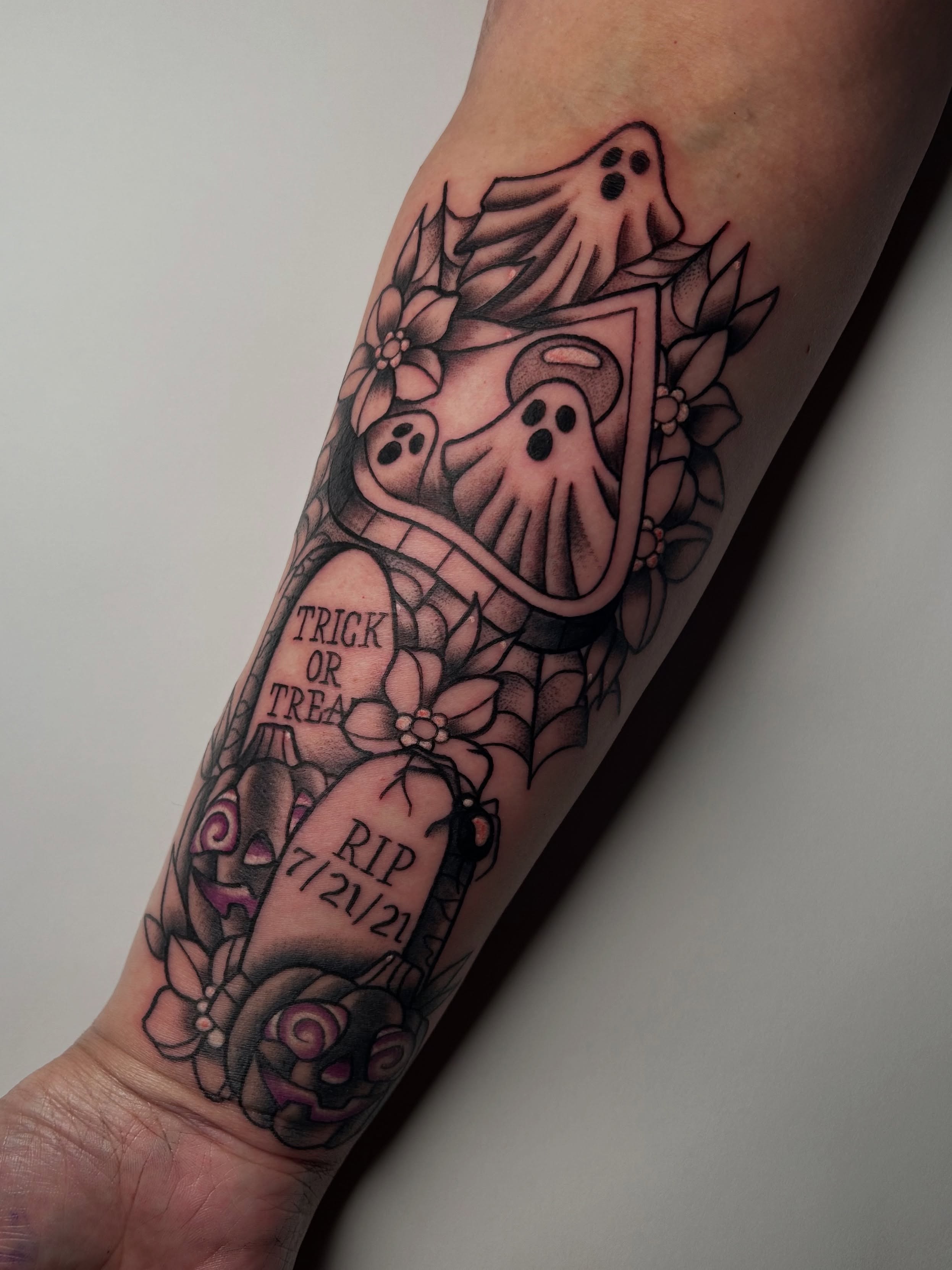 Tattoo by @tradcattats — american_traditional, black_and_grey