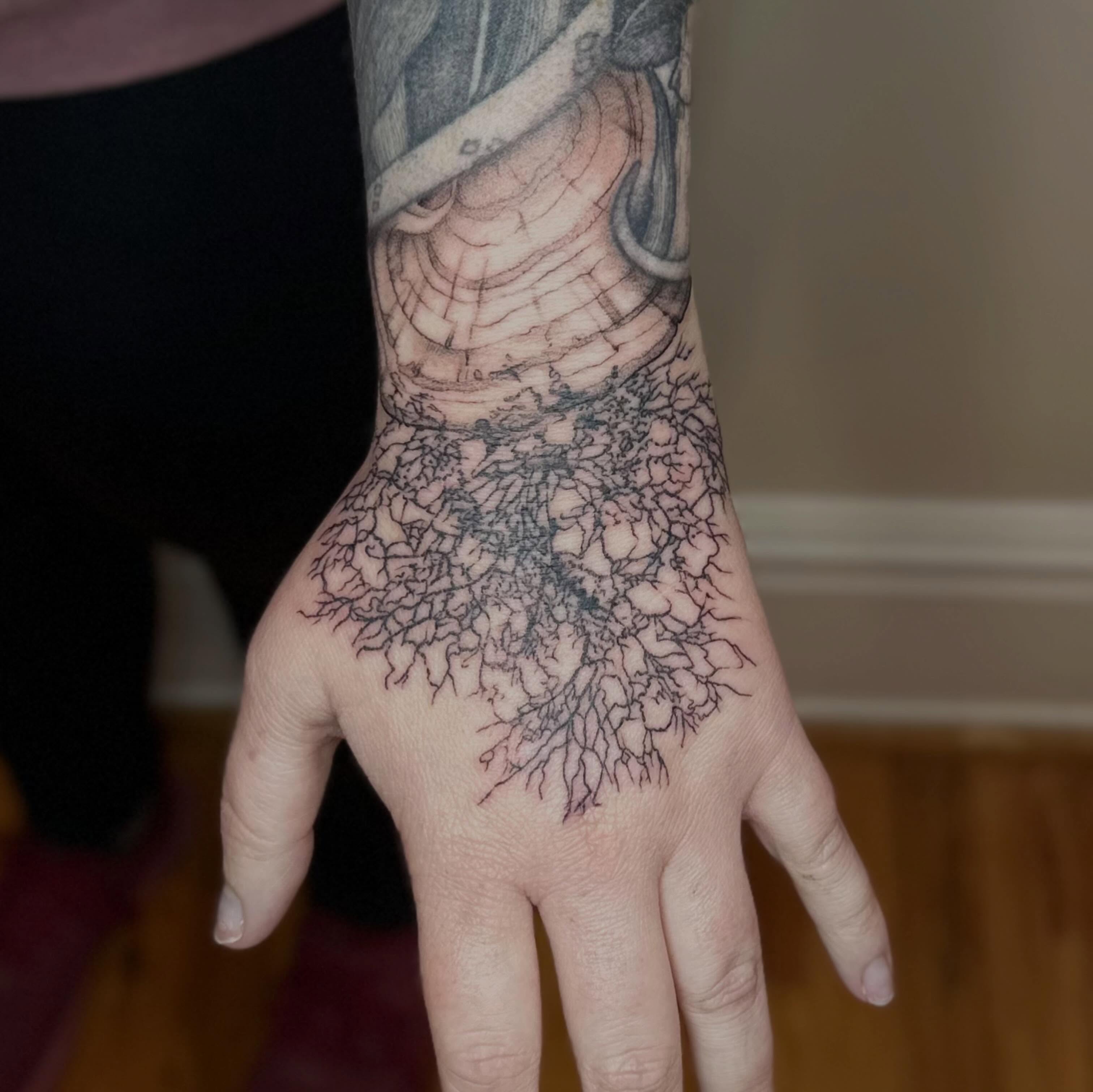 Tattoo by @michasoltattoo — dotwork, realism