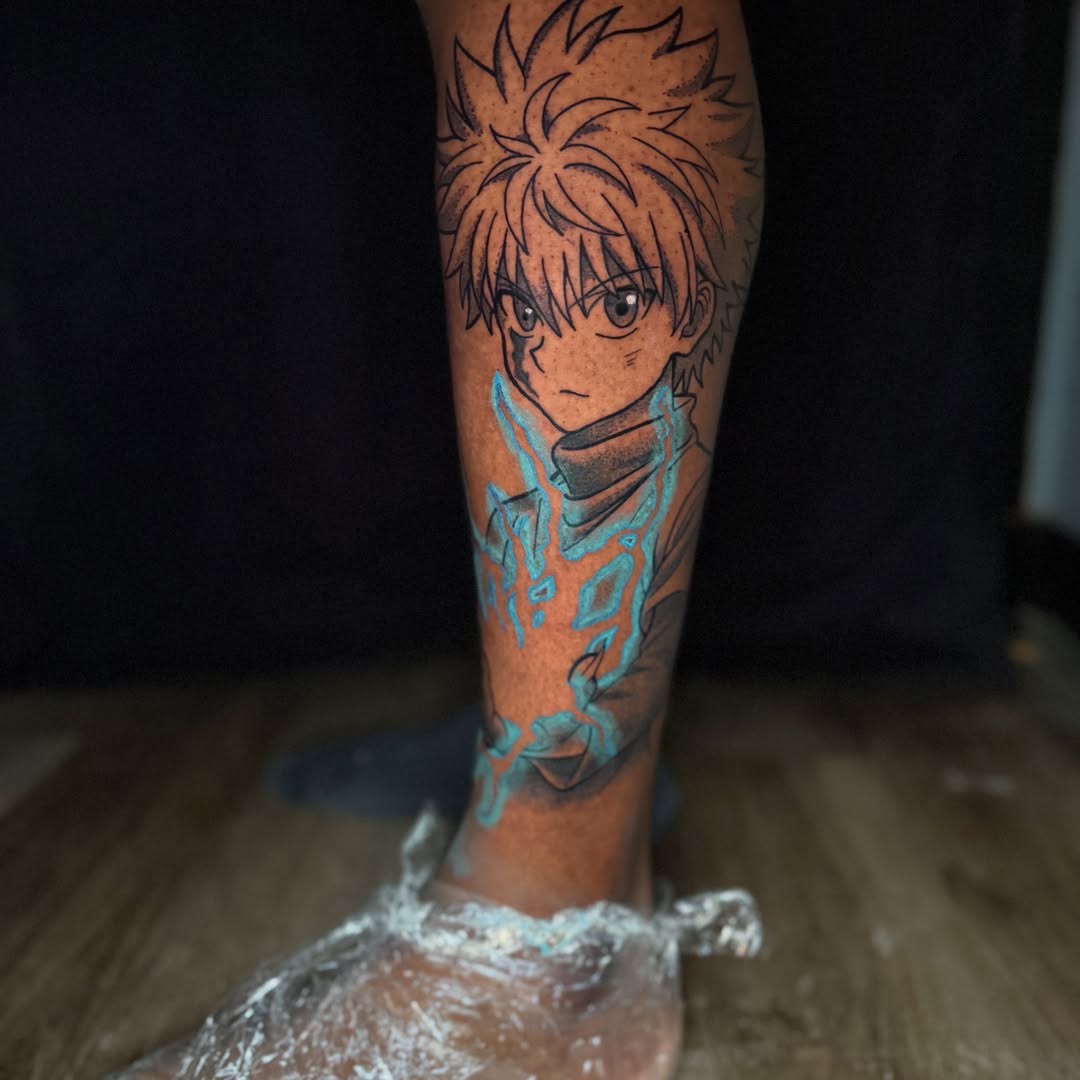 Anime character anime tattoo on the forearm by Anime Tattoo Columbus