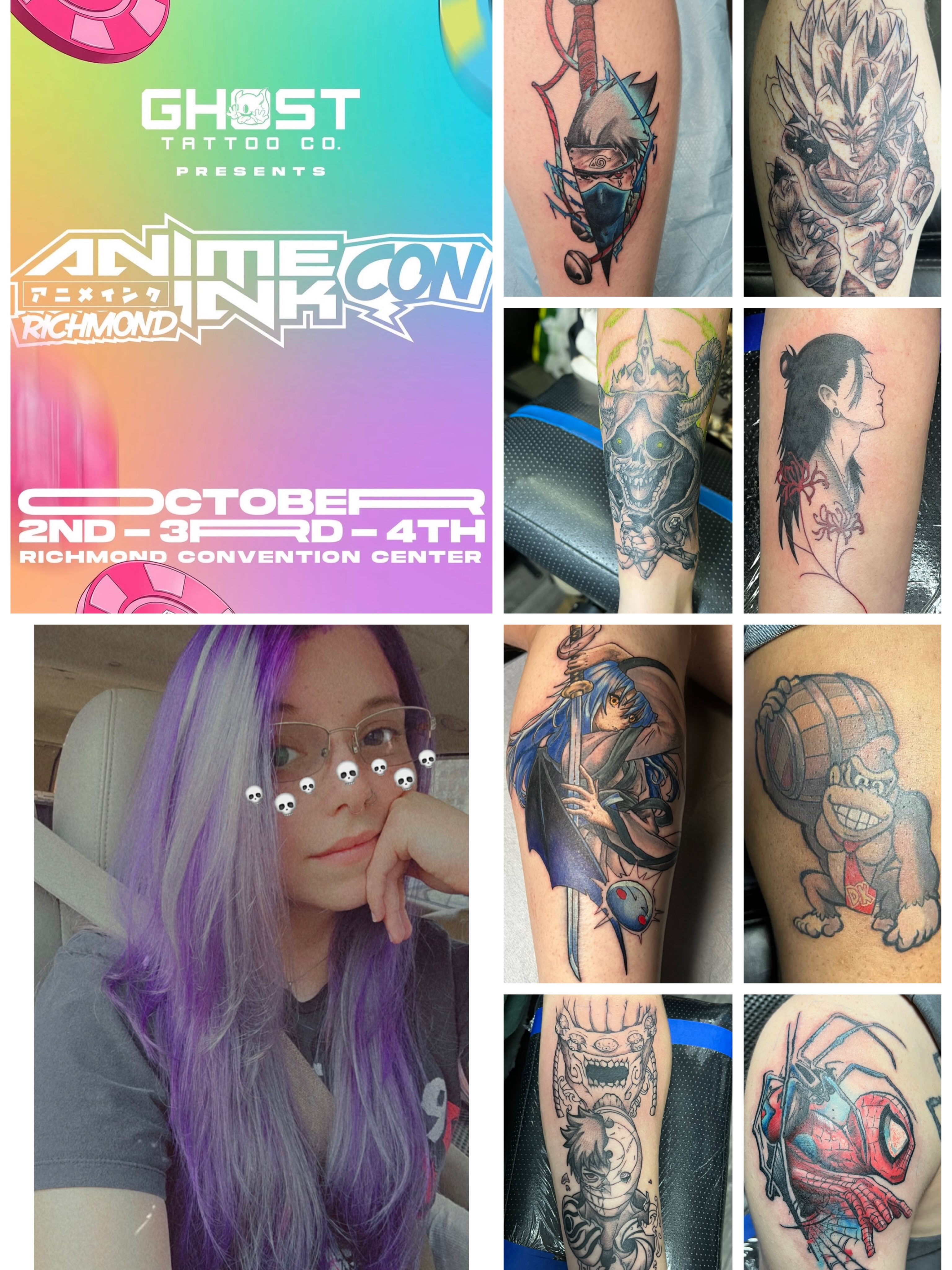 Tattoo by @chaos_glitch21 — anime
