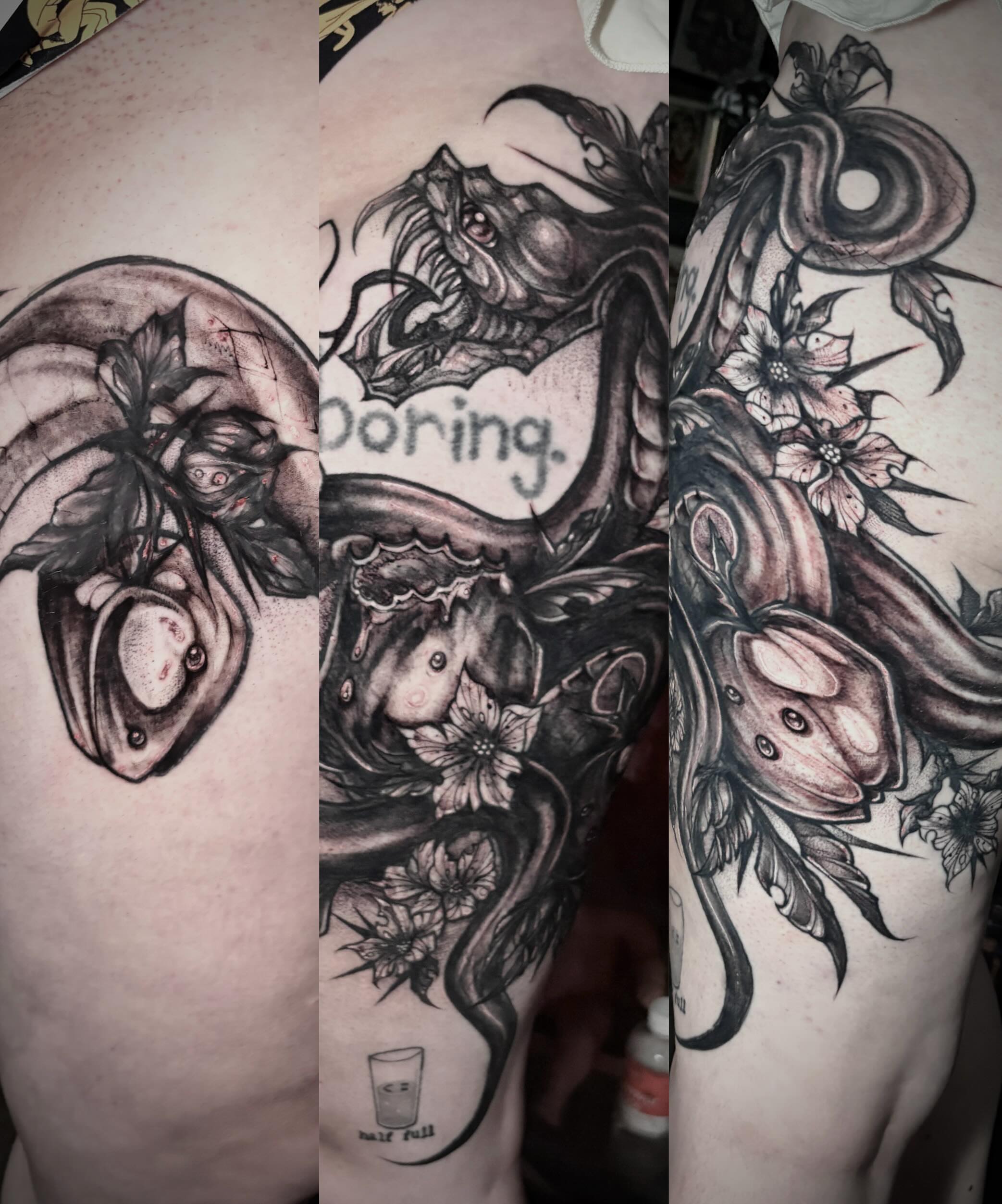 Tattoo by @lynscorpse — black_and_grey, realism