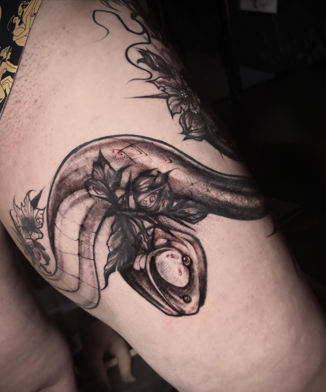 Tattoo by @lynscorpse — black_and_grey, realism