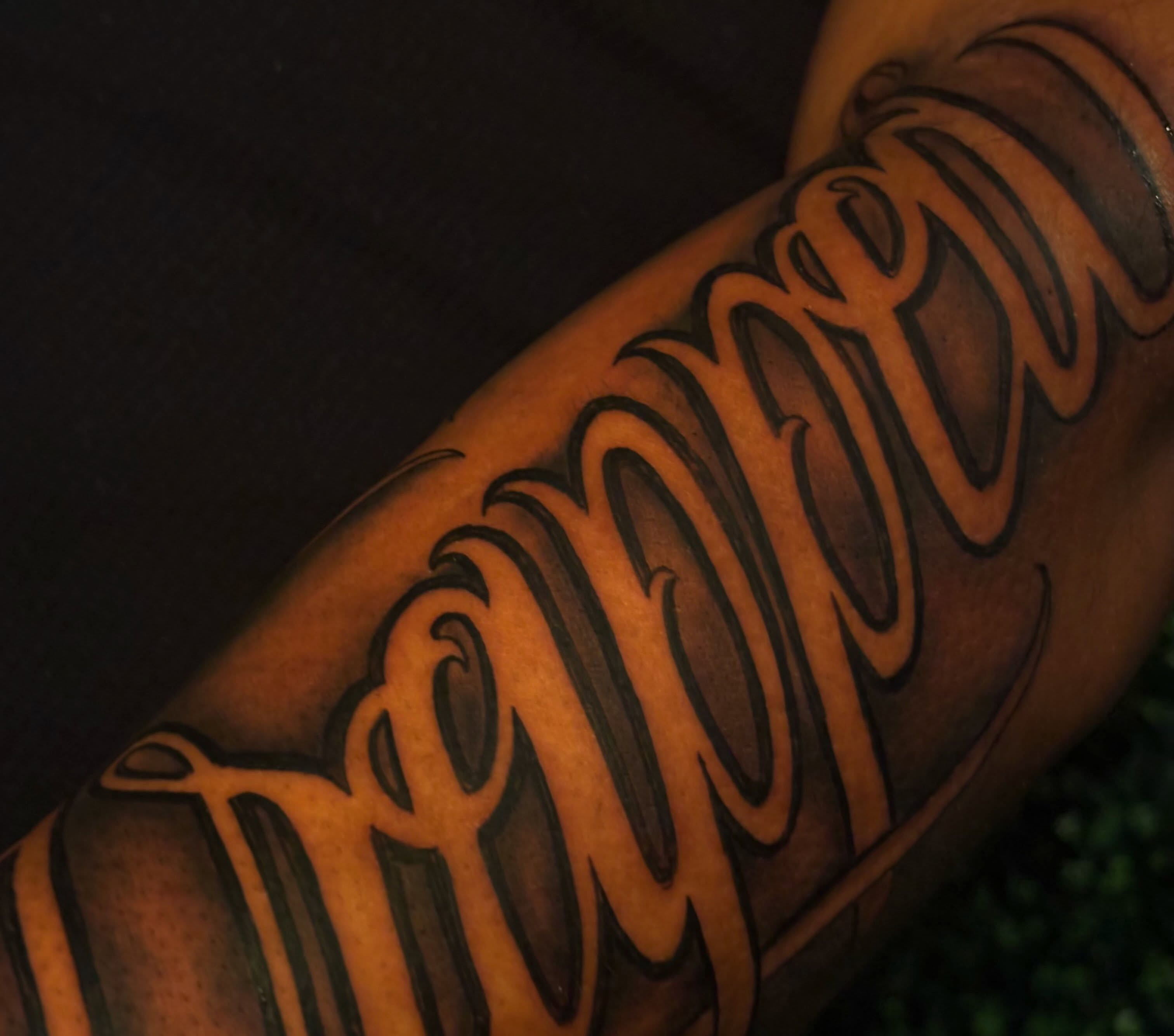 Tattoo by @bellabuonopanetattoos — lettering_script