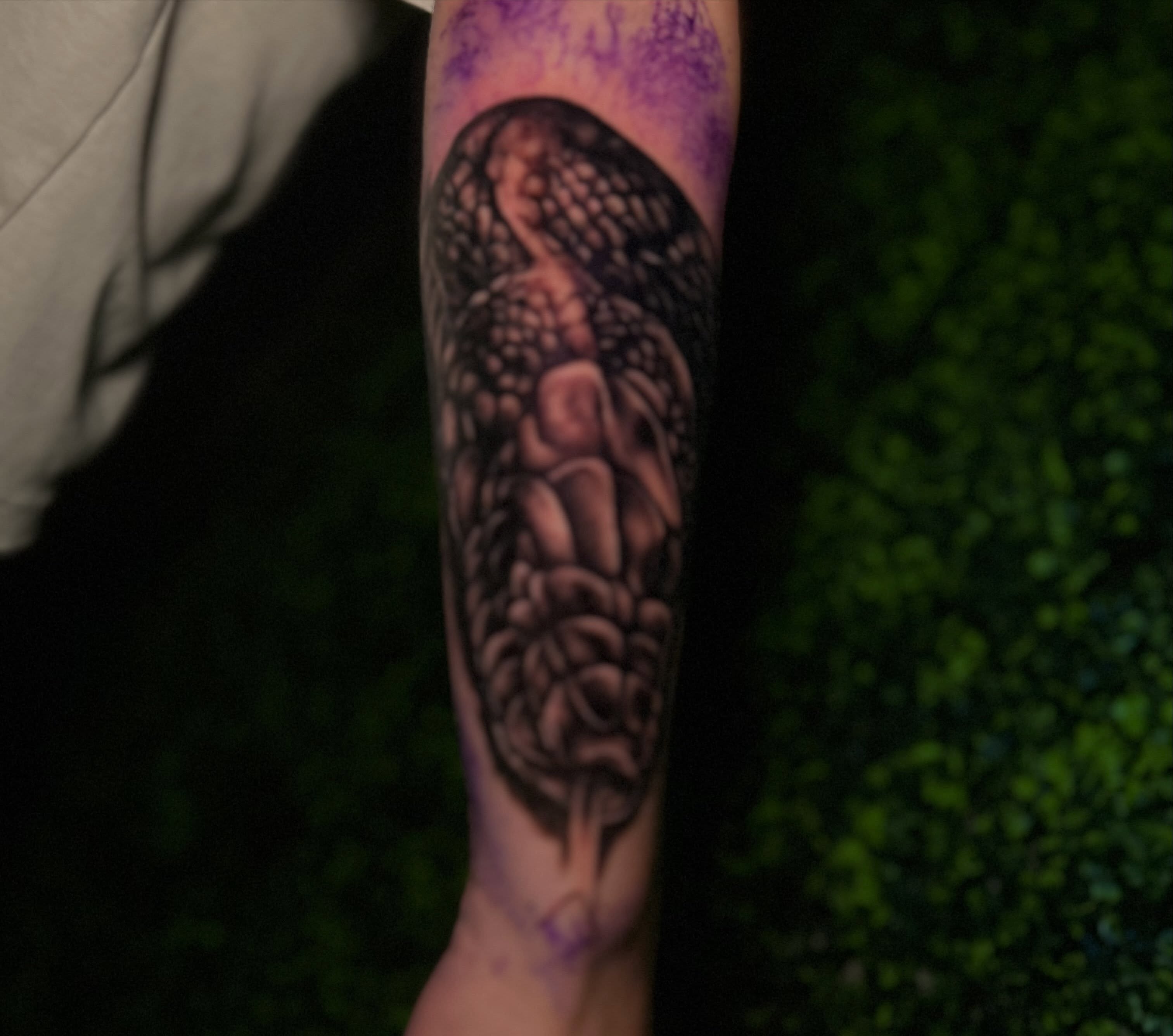 Tattoo by @bellabuonopanetattoos — realism, black_and_grey