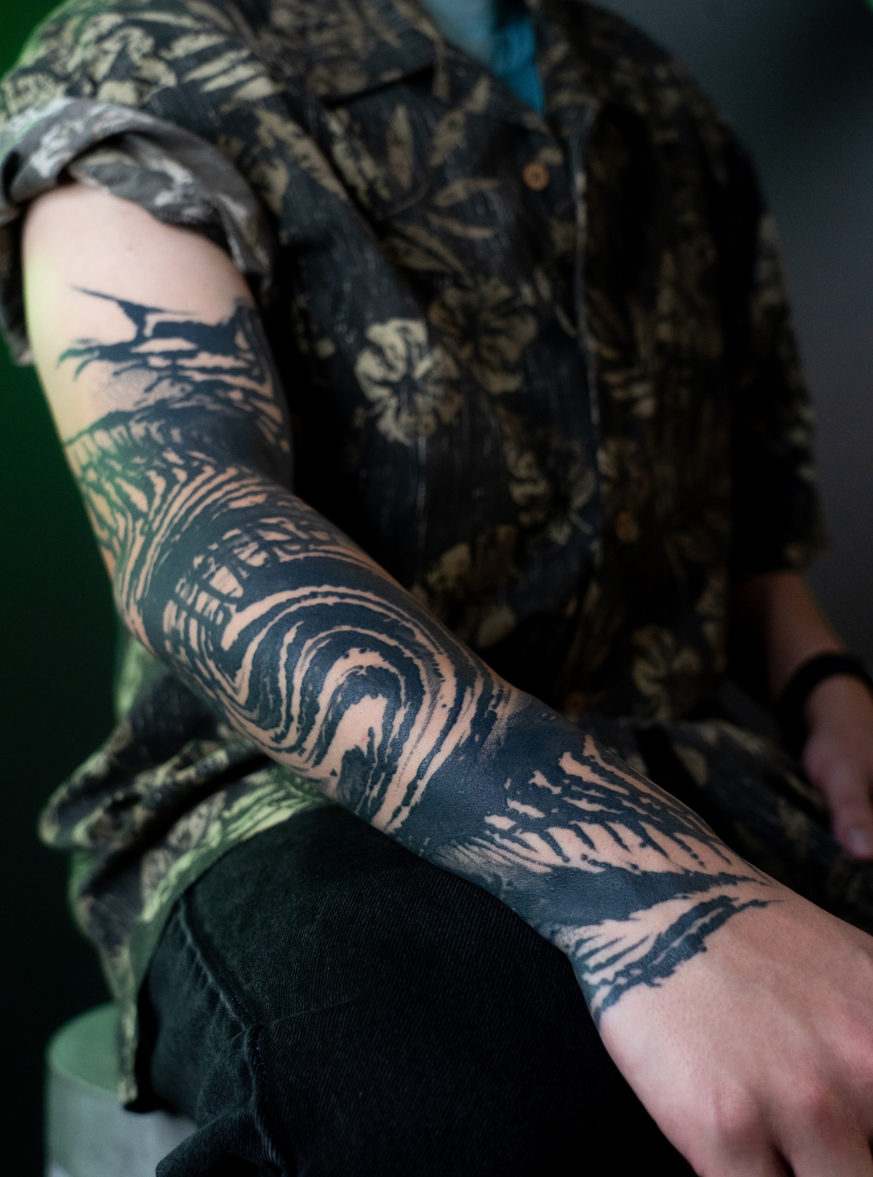 Tattoo by @josalinegreen — black_and_grey, dotwork