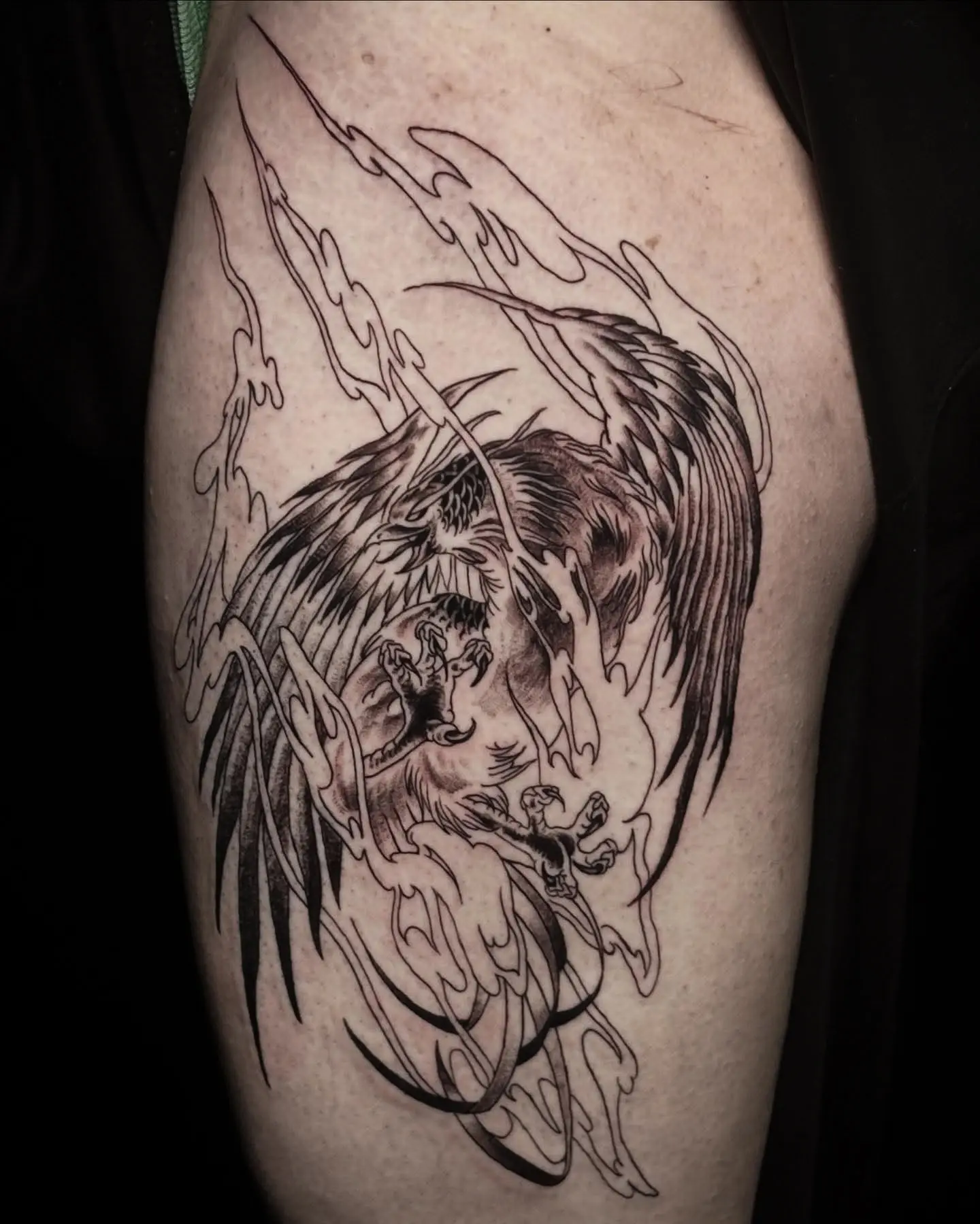 Tattoo by @micxortiz.tattoo — black_and_grey