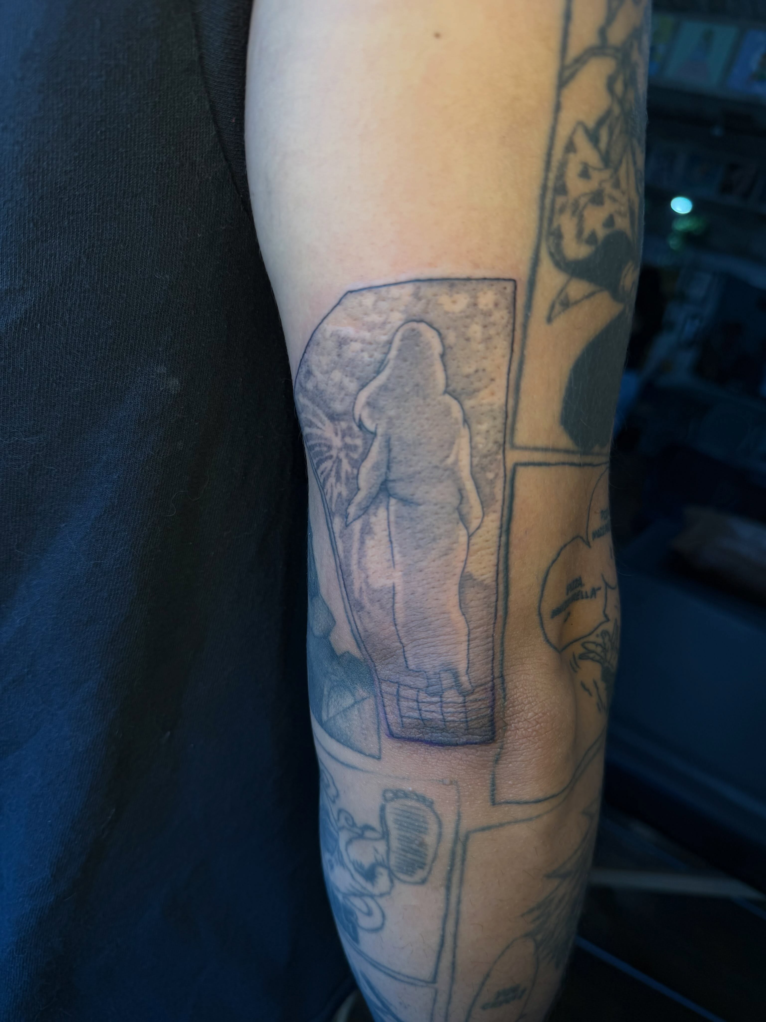 Tattoo by @nanumike_tats — black_and_grey