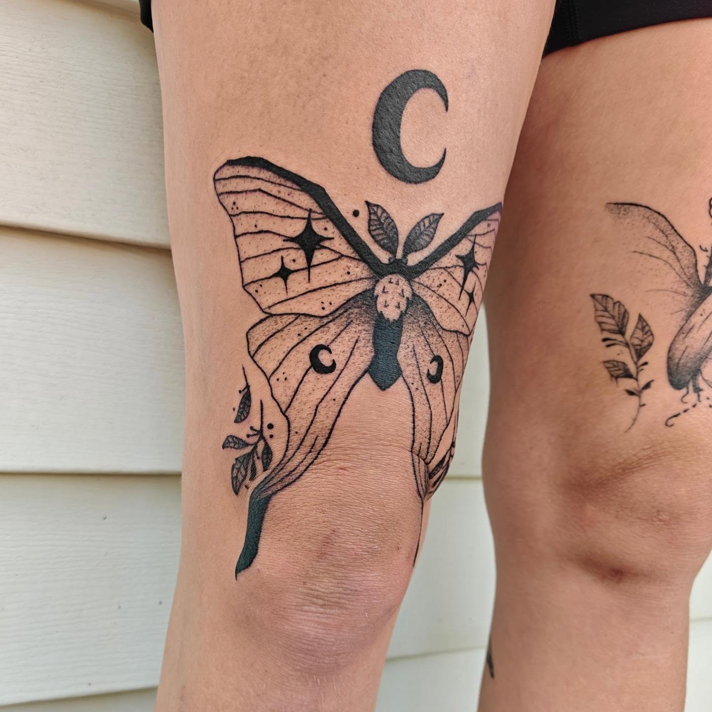 Tattoo by @eightleggedmeg — black_and_grey