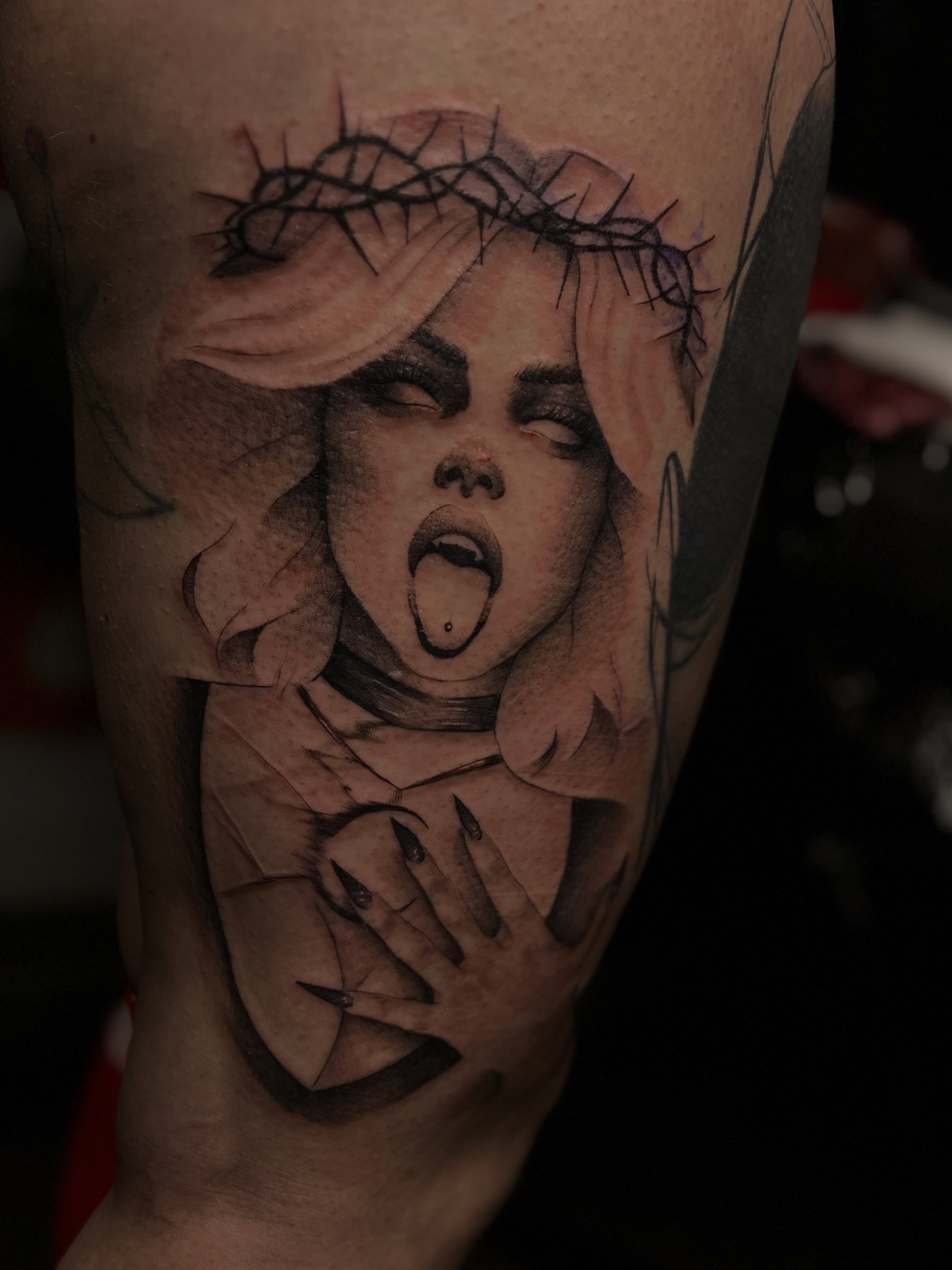 Tattoo by @divineink_nyc — realism, dark_realism