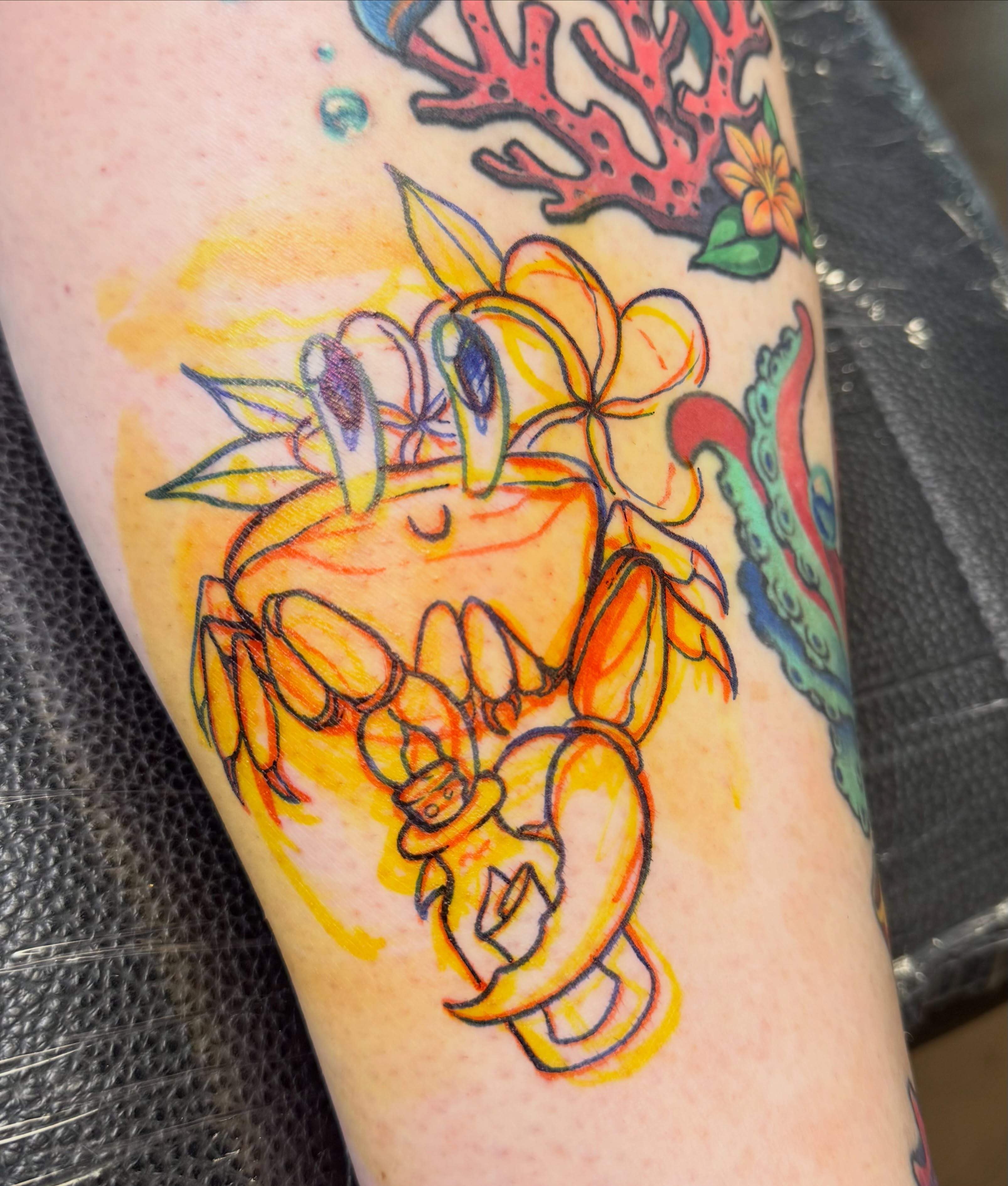 Tattoo by @zombriii — american_traditional, watercolor