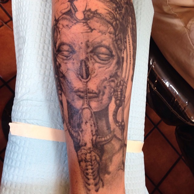 Tattoo by @gabesandy — black_and_grey, realism