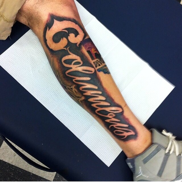 Tattoo by @dna_tattoo — lettering_script